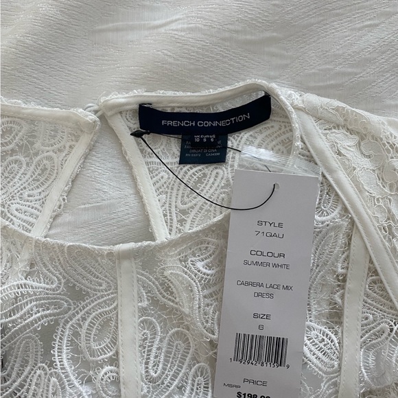 French Connection Cabrera lace mix white dress - Picture 5 of 7